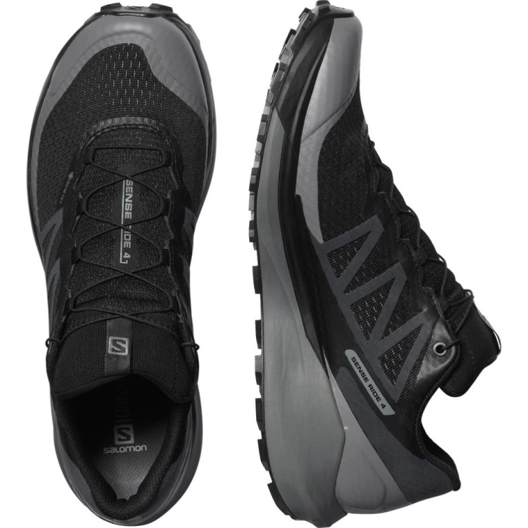 Sapatilhas Trail Running Salomon Sense Ride 4 GTX Invisible Fit Masculino Pretas | PT V46591